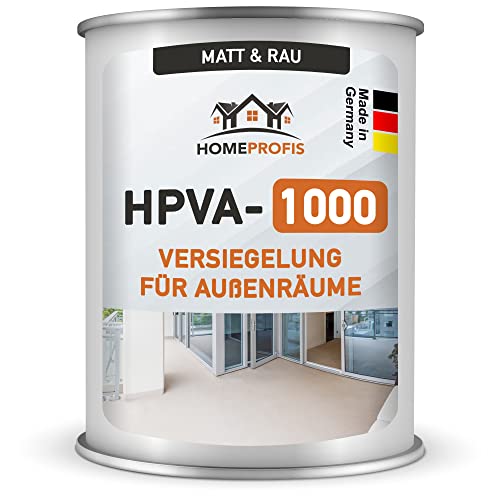Home Profis® HPVA-1000 matte & rutschfeste Versiegelung (30m²) für Balkon & Terrasse – Raue 2K Epoxidharz Außen Bodenversiegelung (3kg) Schutzschicht für Bodenbeschichtung von Home Profis