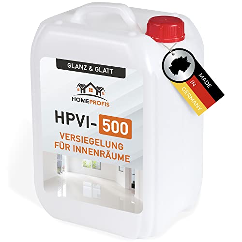 Home Profis® HPVI-500 glasklare Premium Versiegelung (6m²) für Garage & Werkstatt – Transparente 2K Epoxidharz Bodenversiegelung bis zu 3kg Schutzschicht Innen Laminierharz für Bodenbeschichtung von Home Profis