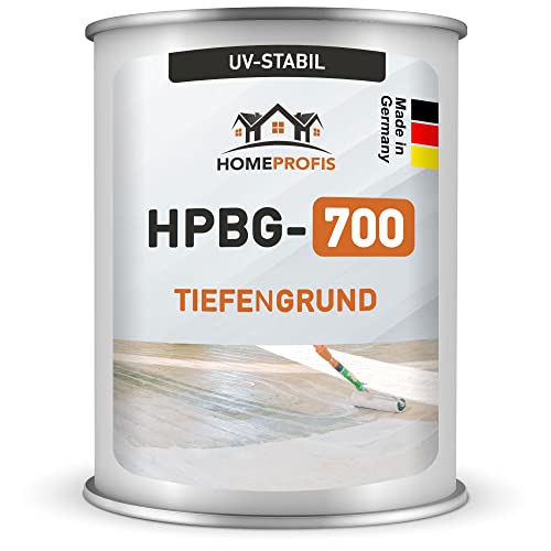 Home Profis HPBG-700 1K Grundierung (UV-beständig) für Beschichtung (2,5kg | bis 12,5m²) – Diffusionsgeschlossener Primer Tiefengrund und Haftvermittler für Bodenfarbe und Dachziegelfarbe von Home Profis