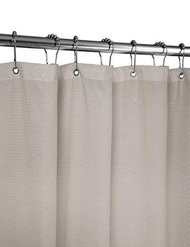 Home Queen Duschvorhang, Waffelgewebe, strapazierfähig, wasserabweisend, mit Magneten an der Unterseite und verstärkten Ösen, 182 x 182 cm, Taupe Home Queen Duschvorhang, Waffelgewebe, strapazierfähig, wasserabweisend, mit Magneten an der Unterseite und verstärkten Ösen, 182 x 182 cm, Taupe von Home Queen