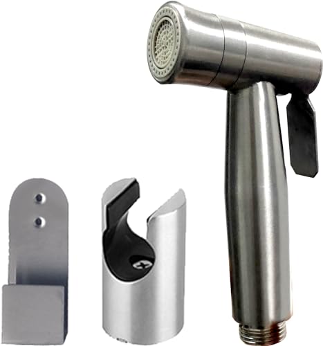 Home Range Edelstahl-Bidet-Brausekopf | Handbrause mit Duschkopfhalterung | idealer Bidet-Brausekopf (Style 3, Silver) von Home Range
