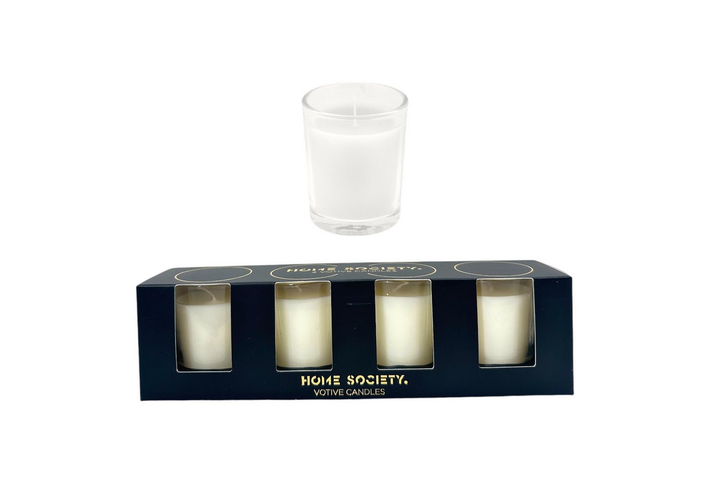Home Society B.V. Tafelkerze Votivkerze im Glas im 4er Set von Home Society B.V.