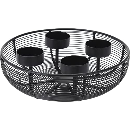 Home Styling Collection Teelichthalter, Ø 20 cm, Farbe:schwarz von Home Styling Collection