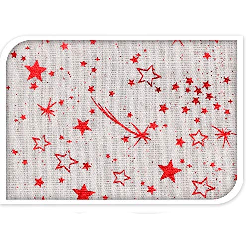 Home Styling Collection Weihnachten Tischdecke Kleine Sterne weiß rot 140 x 230 cm, Muster:Motiv 2 von Home Styling Collection