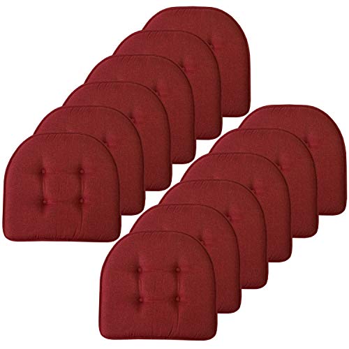 Sweet Home Collection Sitzbezug, rutschfest, U-Form, 43 x 40 cm, Memory-Foam, Wine Burgundy, 12er-Pack von Sweet Home Collection