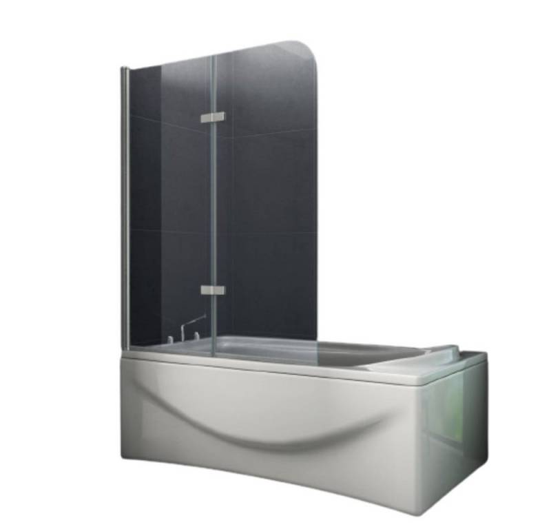Home Systeme Badewannenaufsatz Duschwand Duschtrennwand Duschkabine Dusche Falttür Klarglas Satiniert von Home Systeme