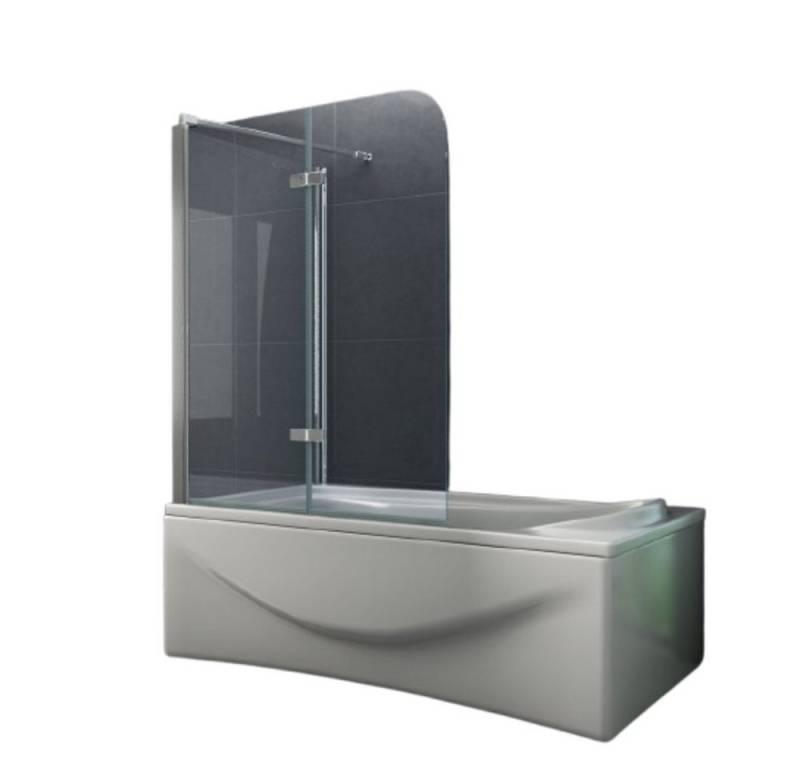 Home Systeme Badewannenaufsatz Eckduschwand Duschtrennwand Duschkabine Dusche Falttür Klarglas Glas von Home Systeme