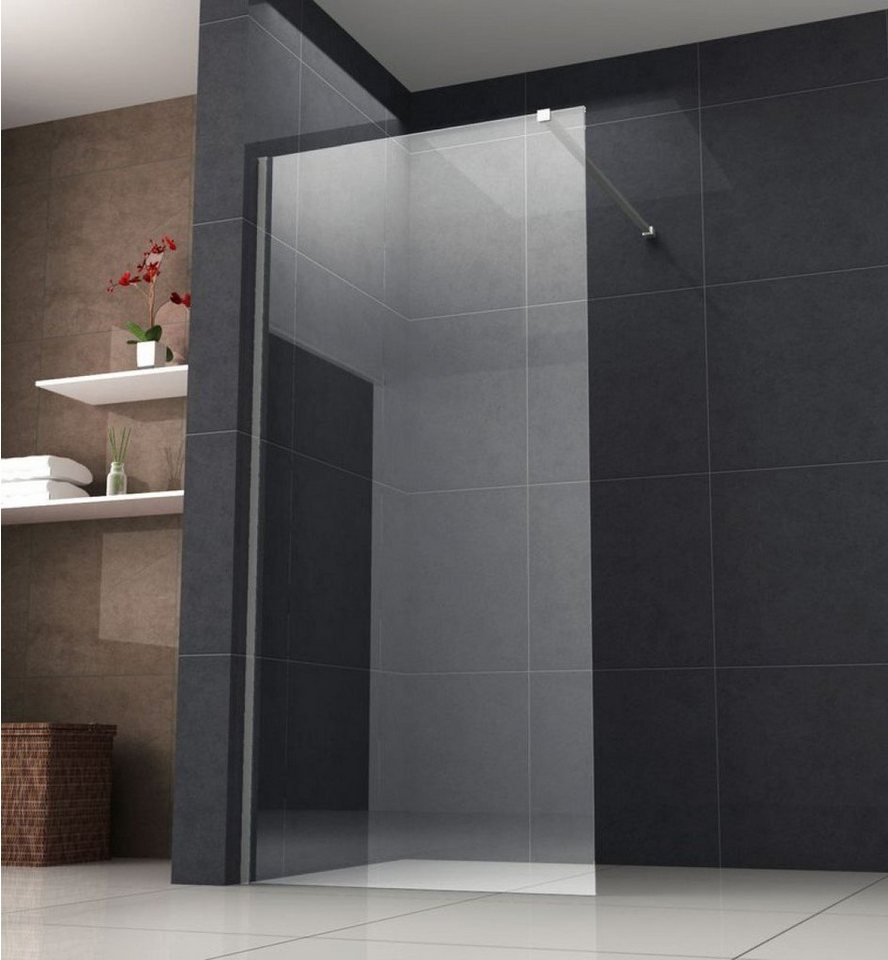 Home Systeme Duschwand BERLIN Duschtrennwand Duschkabine Walk in Dusche Glaswand Klarglas ESG von Home Systeme