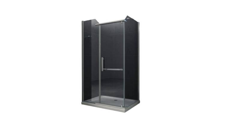 Home Systeme Eckdusche HAMBURG Duschkabine Dusche Duschwand Duschabtrennung Duschtür Glas, BxT: 120x90 cm von Home Systeme