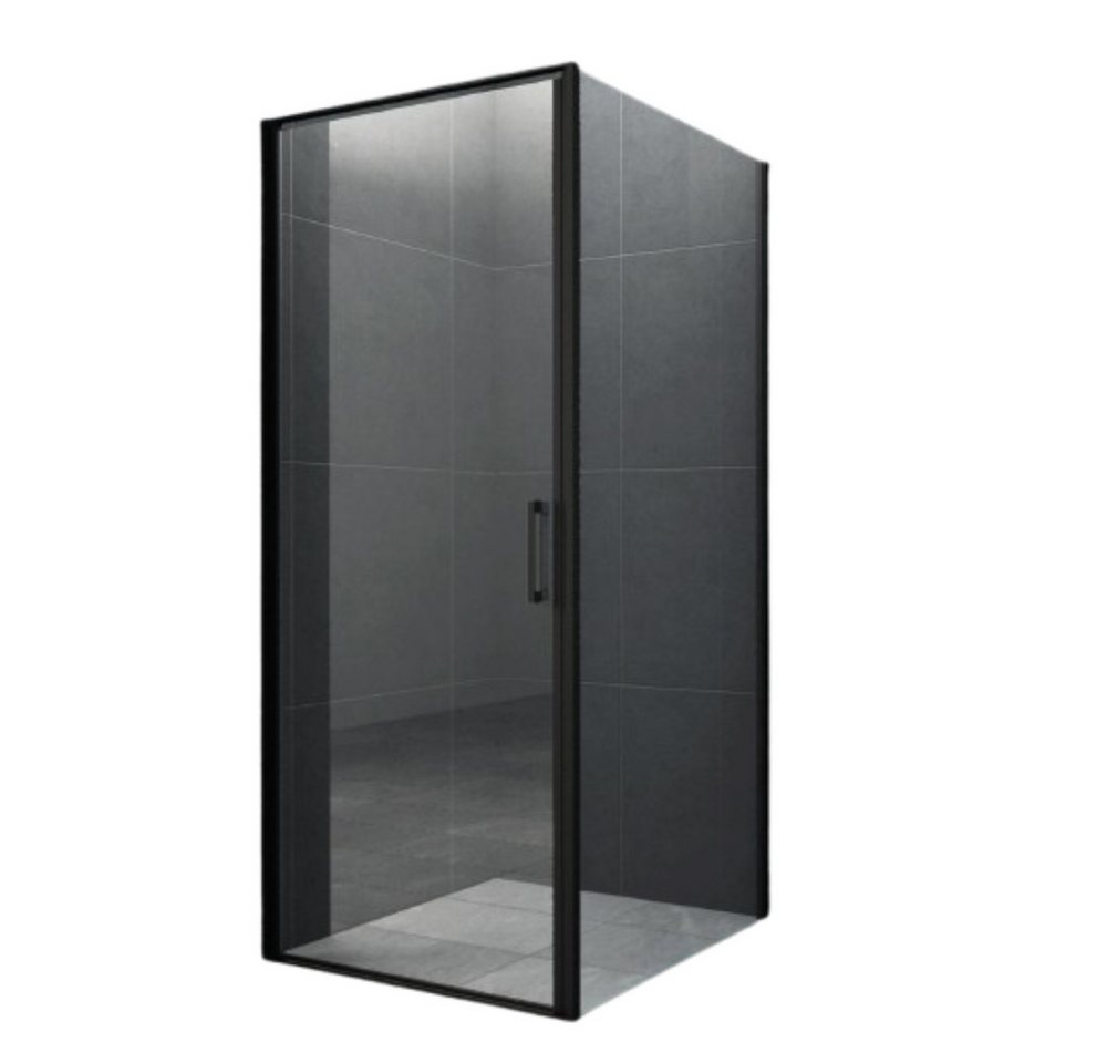 Home Systeme Eckdusche LIFE (schwarz) Duschkabine Dusche Duschwand Duschabtrennung Duschtür, BxT: 80x80 cm von Home Systeme