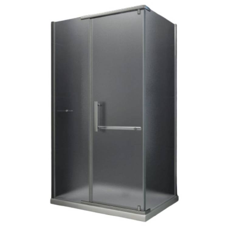 Home Systeme Eckdusche MALTA-FROST Duschkabine Dusche Duschwand Duschabtrennung Duschtür Glas, BxT: 120x90 cm von Home Systeme