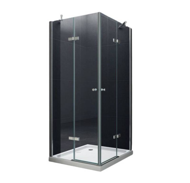 Home Systeme Eckdusche MONETT Duschkabine Dusche Duschwand Duschabtrennung Duschtür Glas ESG, BxT: 90x75 cm von Home Systeme