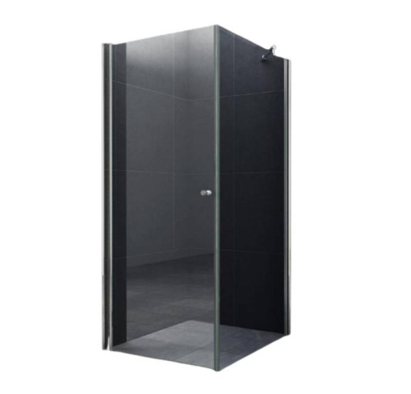 Home Systeme Eckdusche MÜNCHEN-FIX Duschkabine Dusche Duschwand Duschabtrennung Duschtür Glas, BxT: 80x80 cm von Home Systeme