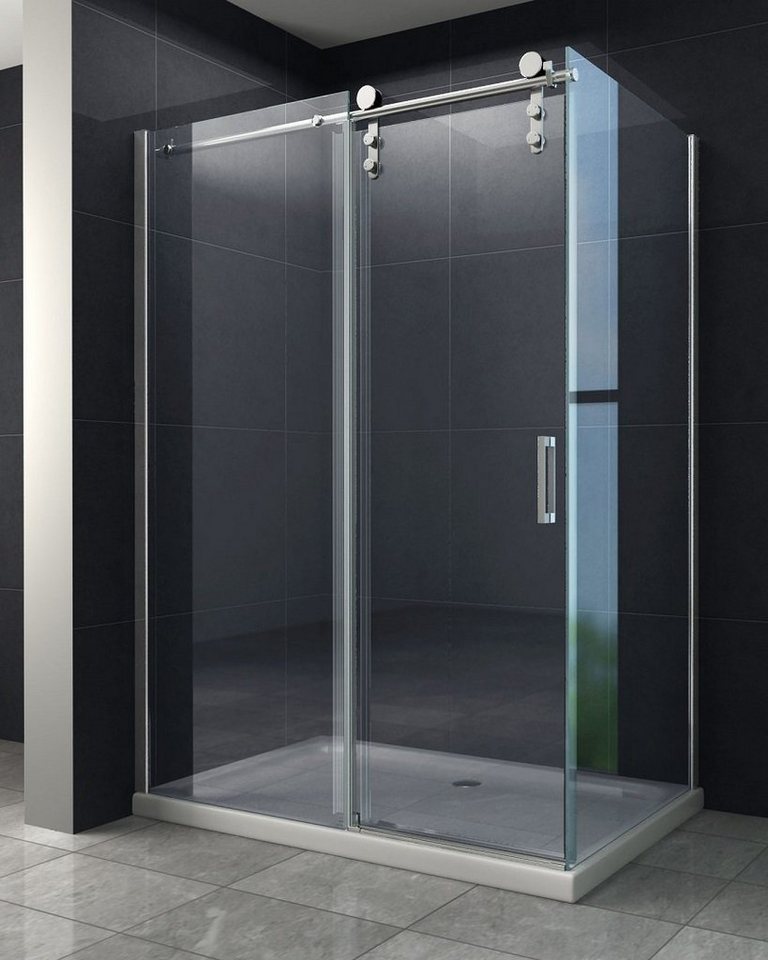 Home Systeme Eckdusche NINO Duschkabine Dusche Duschwand Duschabtrennung Duschtür Glas ESG, BxT: 150x90 cm von Home Systeme