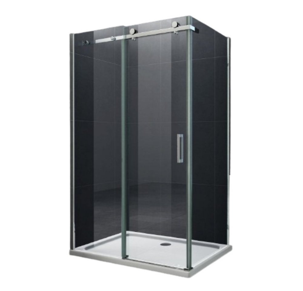 Home Systeme Eckdusche STELLO Duschkabine Dusche Duschwand Duschabtrennung Duschtür Glas ESG, BxT: 140x90 cm von Home Systeme