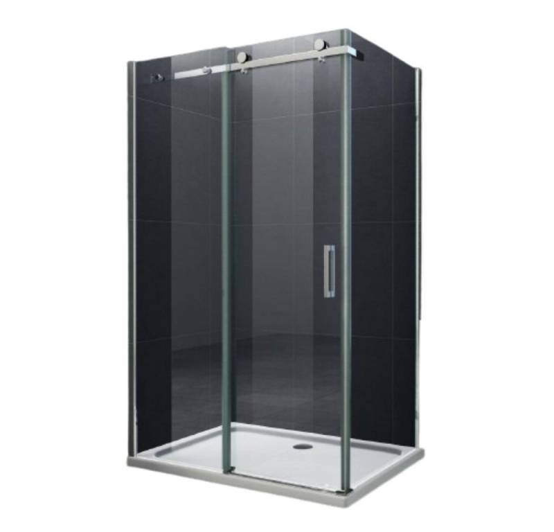 Home Systeme Eckdusche STELLO Duschkabine Dusche Duschwand Duschabtrennung Duschtür Glas ESG, BxT: 100x80 cm von Home Systeme