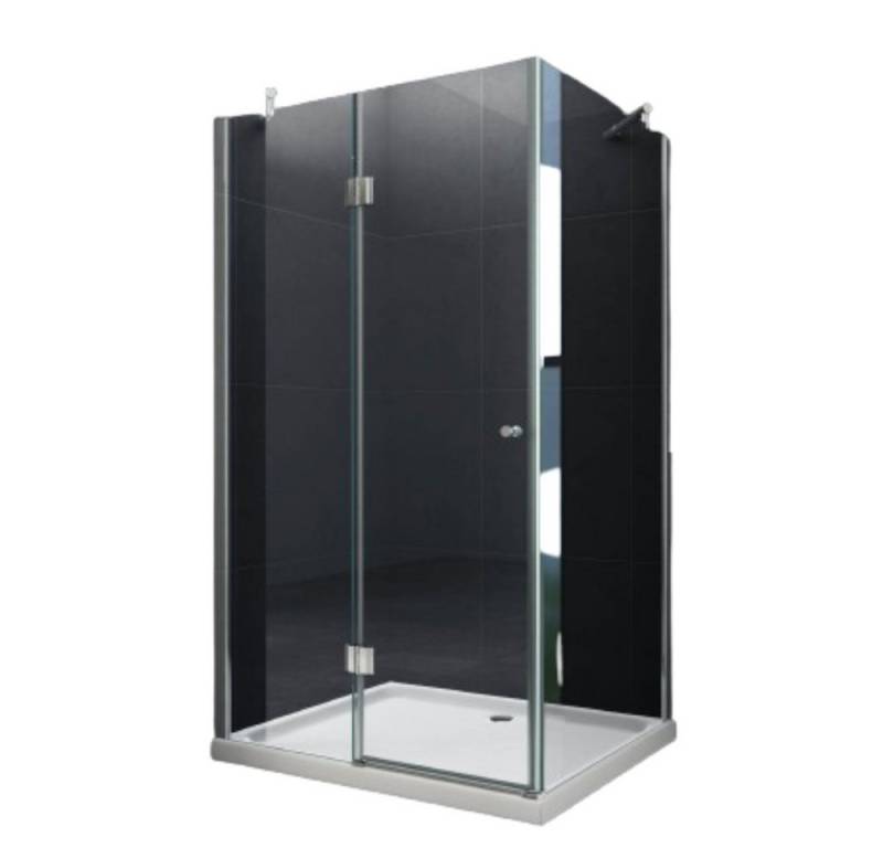 Home Systeme Eckdusche STUTTGART Duschkabine Dusche Duschwand Duschabtrennung Duschtür Glas, BxT: 80x80 cm von Home Systeme