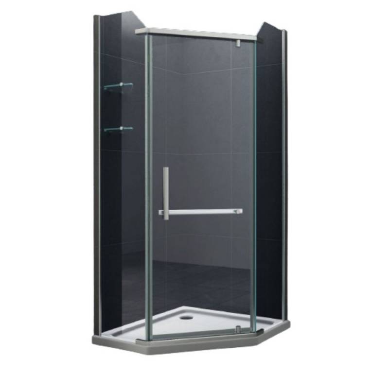 Home Systeme Fünfeckdusche PANDORA Duschkabine Dusche Duschwand Duschabtrennung Duschtür Glas, BxT: 90x90 cm von Home Systeme