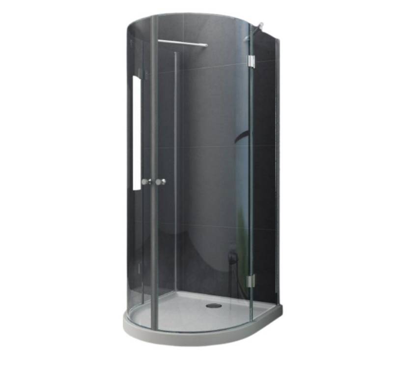 Home Systeme Runddusche BEN U Form Duschkabine Dusche Duschwand Duschabtrennung Duschtür ESG, BxT: 90x90 cm von Home Systeme