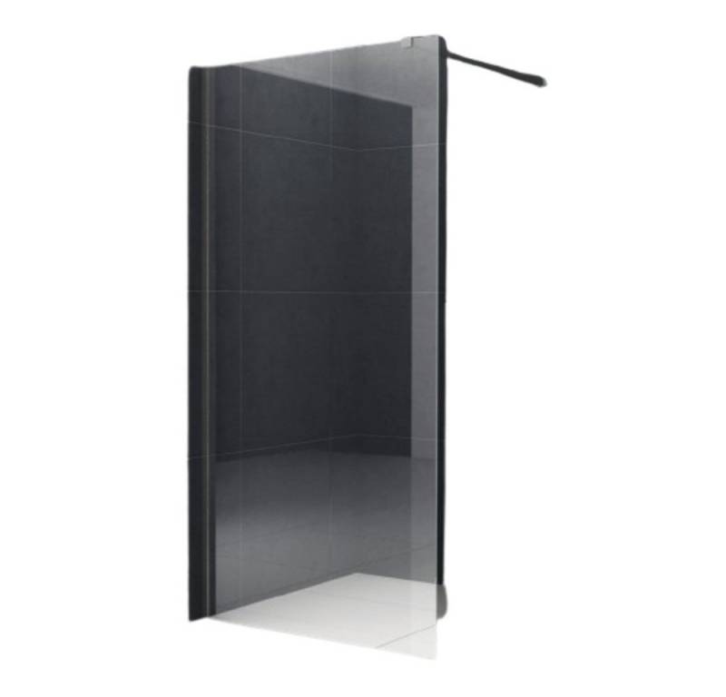 Home Systeme Walk-in-Dusche BERLIN (schwarz) Duschtrennwand Duschkabine Duschabtrennung Glaswand von Home Systeme
