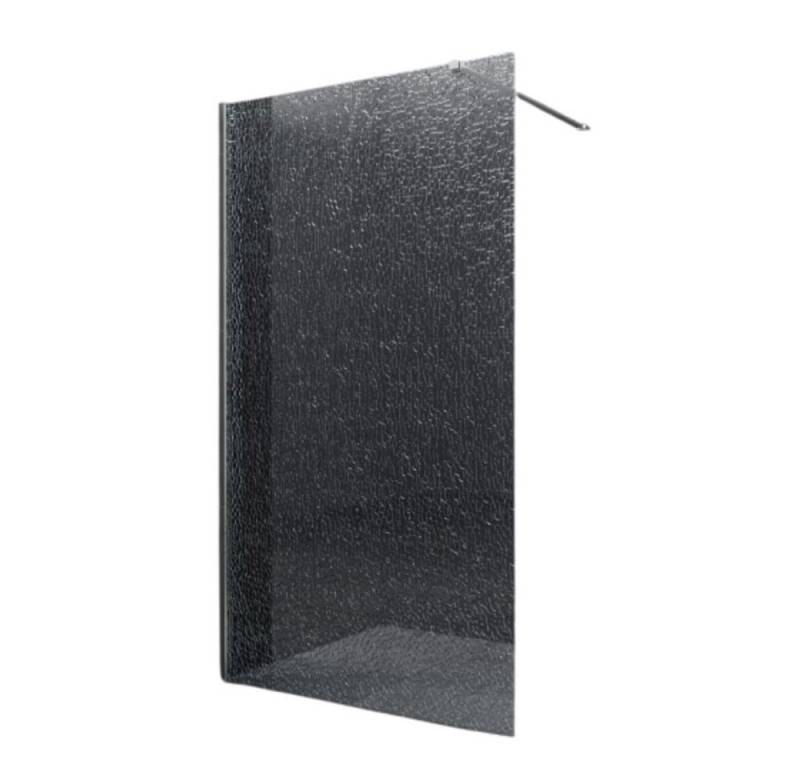 Home Systeme Walk-in-Dusche Duschtrennwand Klarglas Duschkabine Duschabtrennung Crushed Glas ESG von Home Systeme