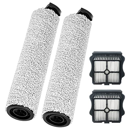 Ersatz-Bürstenwalze und Staubsaugerfilter für Tineco FLOOR ONE S5 STEAM Akku-Nass-Trocken-Staubsauger (2 Bürstenwalze + 2 HEPA-Filter) von Home Times