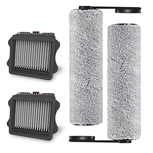 Ersatz-Bürstenwalze und Staubsaugerfilter für Tineco Floor One S5 Akku-Nass-Trocken-Staubsauger (2 Bürstenwalze + 2 HEPA-Filter) (S5 Combo) von Home Times