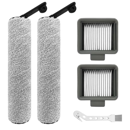 Home Times Staubsauger Ersatzteile für Dreame H12 Nass-/Trockensauger Mikrofaser Bürstenwalze und Staubsaugerfilter Zubehör (2 Walzenbürsten + 2 HEPA-Filter) von Home Times