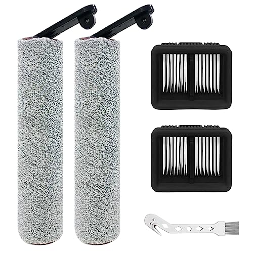 HomeTimes Ersatz Zubehörset für Dreame H12 Pro H13 Pro Nass-/Trockensauger Bürstenwalze und Staubsaugerfilter (2 Walzenbürsten + 2 HEPA-Filter) von Home Times
