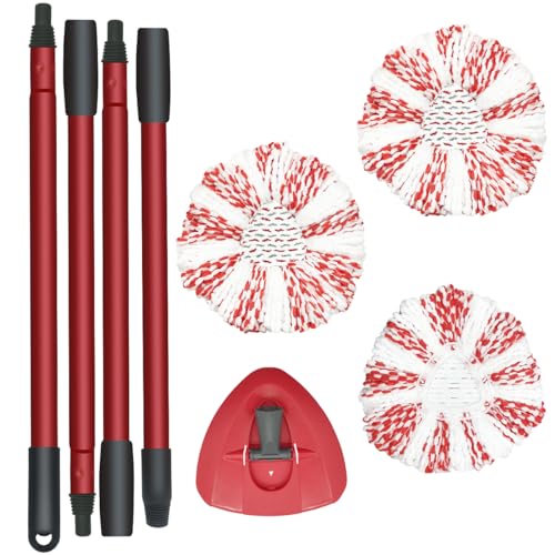 HomeTimes Ersatzbezug Set für Vileda Turbo EasyWring Wischmop Moppaufsatz mit 1 Stiel und 3 Stück Mikrofaser Ersatzköpfe und 1 Bodenplatte HomeTimes Ersatzbezug Set für Vileda Turbo EasyWring Wischmop Moppaufsatz mit 1 Stiel und 3 Stück Mikrofaser Ersatzköpfe und 1 Bodenplatte von Home Times