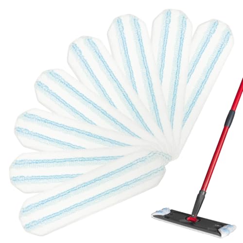 HomeTimes Ersatzbezug für Vileda H2PrO Bodenwischer Ersatzköpfe Mikrofaser Wischmopp Set - Tiefenreinigung für alle Böden & Oberflächen, 8 Stück von Home Times