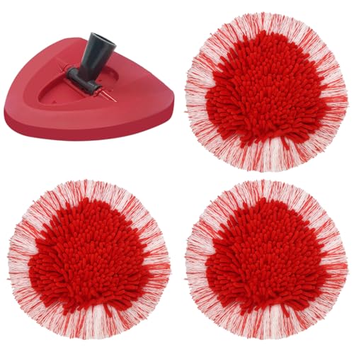 HomeTimes Ersatzbezug für Vileda Turbo EasyWring Bodenwischer Austauschbar Nachfüllpackung mit 3x Mikrofaser Ersatzköpfe und 1x Bodenplatte HomeTimes Ersatzbezug für Vileda Turbo EasyWring Bodenwischer Austauschbar Nachfüllpackung mit 3x Mikrofaser Ersatzköpfe und 1x Bodenplatte von Home Times