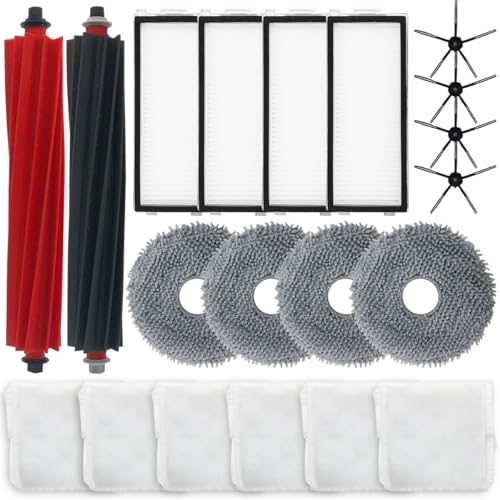 HomeTimes Ersatzteile für Roborock Qrevo Master Qrevo Slim Saugroboter Zubehör mit 2 Gummibürsten 4 HEPA-Filter 4 Seitenbürsten 4 Staubbeutel 6 Mop-Pads 20tlg. HomeTimes Ersatzteile für Roborock Qrevo Master Qrevo Slim Saugroboter Zubehör mit 2 Gummibürsten 4 HEPA-Filter 4 Seitenbürsten 4 Staubbeutel 6 Mop-Pads 20tlg. von Home Times