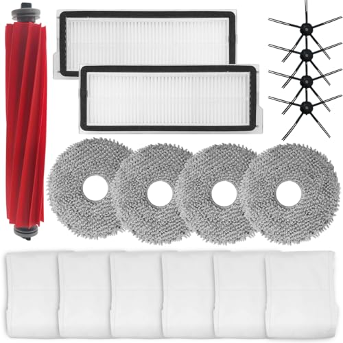 HomeTimes Ersatzteile für Roborock Qrevo S Saugroboter Zubehör mit 1 Gummibürsten 2 HEPA-Filter 4 Seitenbürsten 6 Staubbeutel 4 Mop-Pads 18tlg. HomeTimes Ersatzteile für Roborock Qrevo S Saugroboter Zubehör mit 1 Gummibürsten 2 HEPA-Filter 4 Seitenbürsten 6 Staubbeutel 4 Mop-Pads 18tlg. von Home Times