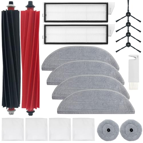 HomeTimes Ersatzteile für Roborock S8 MaxV Ultra Saugroboter Zubehör mit 2 Gummibürsten 2 HEPA-Filter 6 Mop-Pads 4 Seitenbürsten 4 Staubbeutel 18tlg. HomeTimes Ersatzteile für Roborock S8 MaxV Ultra Saugroboter Zubehör mit 2 Gummibürsten 2 HEPA-Filter 6 Mop-Pads 4 Seitenbürsten 4 Staubbeutel 18tlg. von Home Times