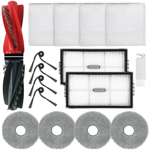 HomeTimes Ersatzteile für Roborock Saros 10R Saugroboter Zubehör mit 2 Gummibürsten 2 HEPA-Filter 4 Mop-Pads 4 Seitenbürsten 4 Staubbeutel 16tlg. HomeTimes Ersatzteile für Roborock Saros 10R Saugroboter Zubehör mit 2 Gummibürsten 2 HEPA-Filter 4 Mop-Pads 4 Seitenbürsten 4 Staubbeutel 16tlg. von Home Times