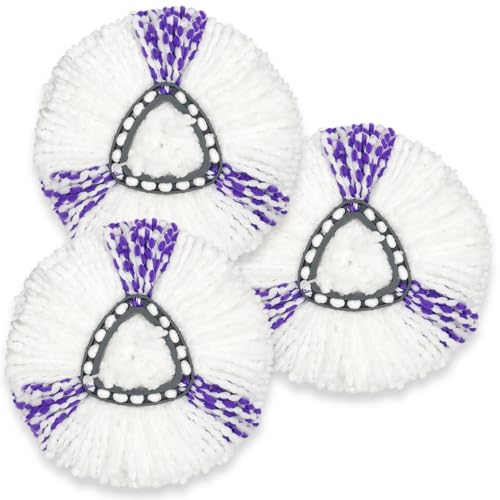 HomeTimes Wischmopp Ersatzköpfe für Vileda Turbo EasyWring Mikrofaser Ersatzmop Moppköpfe Tiefenreinigung für alle Böden und Oberflächen, 3 Stück von Home Times