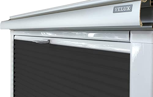 Home-Vision® Dachfenster Premium Doppelplissee Wabenplissee ohne Bohren(Weiß-Schwarz für CK04 - Weiß) Zweifarbig Blickdicht Sonnenschutz, Alle Montage-Teile inklusive von Home-Vision