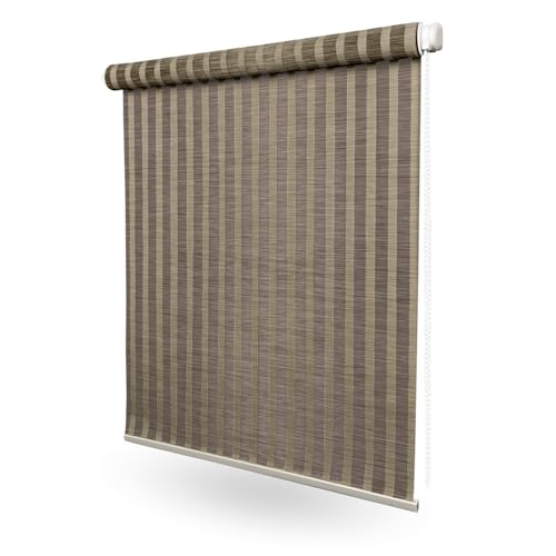 Home-Vision Bali Kollektion Klemmfix Rollo BohoRollo für Fenster & Türen (Moana,B85 x H220 cm) Natur Bambus Optik – ohne Bohren von Home-Vision