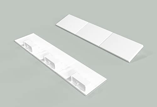 Home-Vision Gardinenschiene Vorhangschiene 1-läufig, 2-läufig oder 3-läufig (Serie X, 2 Stück Endkappen für 3-läufig Gardinenschiene) Aluminium, Inkl. Befestigungsmaterial, für Schiebevorhang von Home-Vision