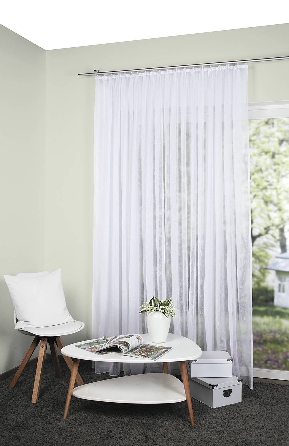 home24 Fertiggardine Flamio 600 x 245cm Weiß home24 Fertiggardine Flamio 600 x 245cm Weiß von home24