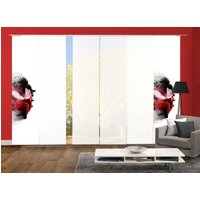 HOME WOHNIDEEN Schiebegardine "AKIDO 6er SET", (6 St.), Dekostoff-Seidenoptik, Digital bedruckt von Home Wohnideen