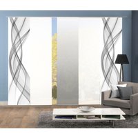 HOME WOHNIDEEN Schiebegardine "FERROLA" Klettband 5 Stk. tlg. HxB: 245x60, inkl. Befestigungszubehör von Home Wohnideen