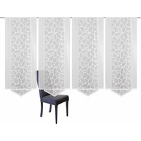 HOME WOHNIDEEN Schiebegardine "JENNA", (4 St.), Schiebevorhang Jacquard Set, inkl. Befestigungszubehör von Home Wohnideen