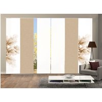 HOME WOHNIDEEN Schiebegardine "KESSI 6er SET" Paneelwagen 6 Stk. tlg. Schiebevorhang Digidruck 6er Set KESSI von Home Wohnideen