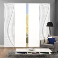 HOME WOHNIDEEN Schiebegardine "LAURINA 4er SET" Paneelwagen 4 Stk. tlg. Schiebevorhang Digidruck 4er Set LAURINA von Home Wohnideen