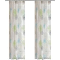HOME WOHNIDEEN Vorhang "RAWLINS", (2 St.), 2er Pack Zugbandschal RAWLINS bedruckt von Home Wohnideen