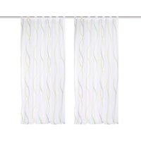 HOME WOHNIDEEN Vorhang "SCHLAUFENSCHAL", (2 St.), 2er Pack Schlaufenschal bedruckt von Home Wohnideen