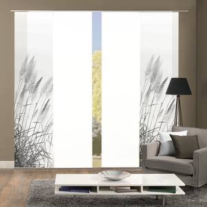 home24 Schiebevorhang Pampas 4er-Set 60 x 245cm Grau von home24
