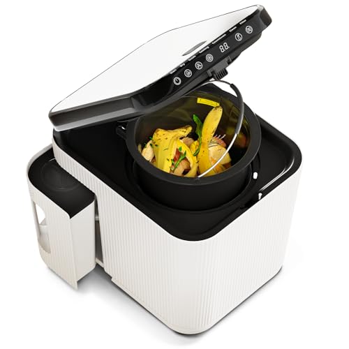 Home Zone Living Elektrischer Komposter für die Küche, hilft Lebensmittelabfälle in Vorkompost zu verwandeln, verfügt über einen automatischen Reinigungszyklus, großes Fassungsvermögen, 3 Liter Größe von Home Zone Living